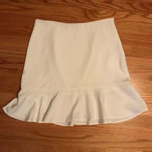 White Pencil Mermaid Flare Skirt
